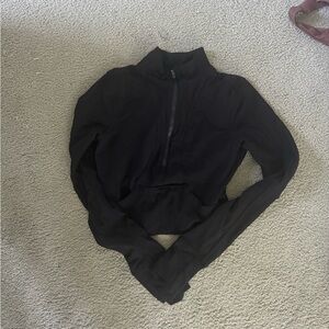 Cropped workout jacket